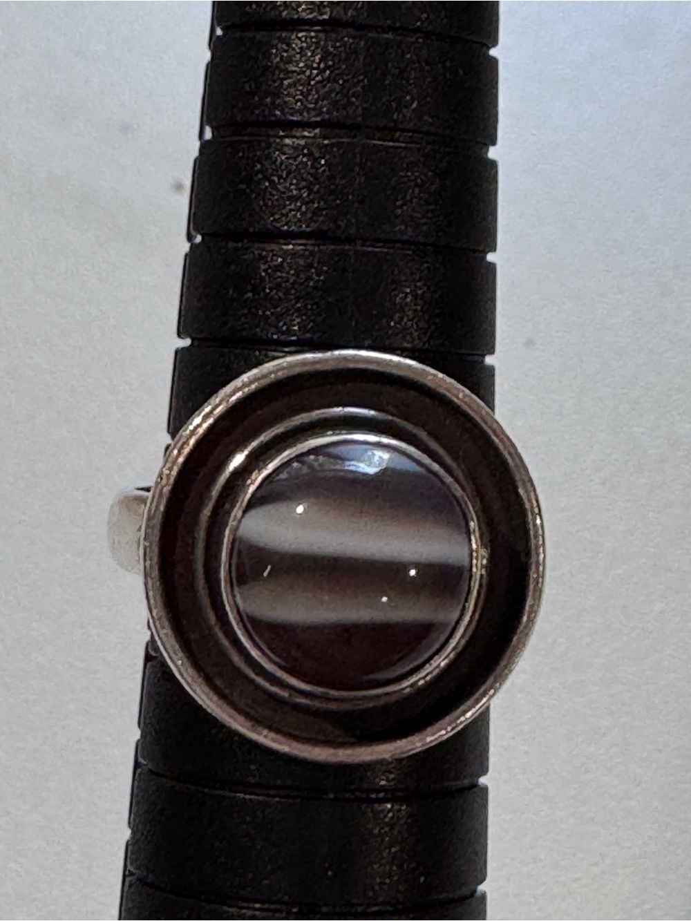 Sterling silver Banded Agate Ring